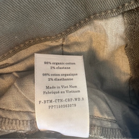 Everlane Organic Wide Leg Utility Pant Size 6 Khaki Olive Green - Picture 8 of 16
